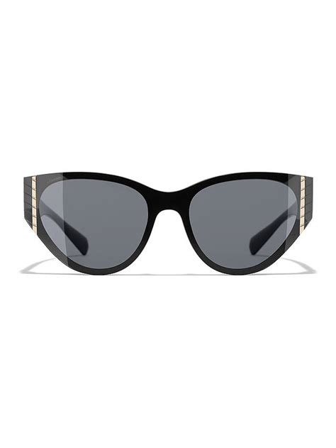 chanel 6054|CHANEL Oval Sunglasses CH6054 Black/Grey .